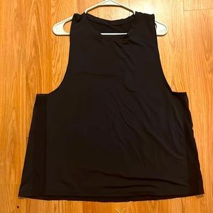 Black workout tank top